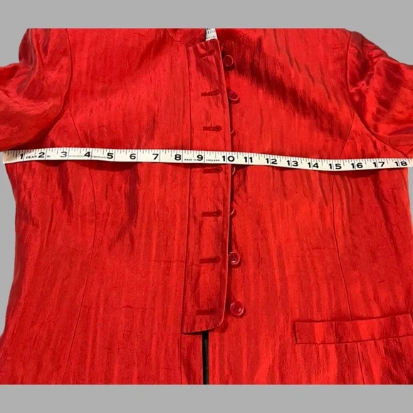 Vintage Armani Collezioni Blazer Jacket 100% Silk Size 8 - Picture 9 of 14